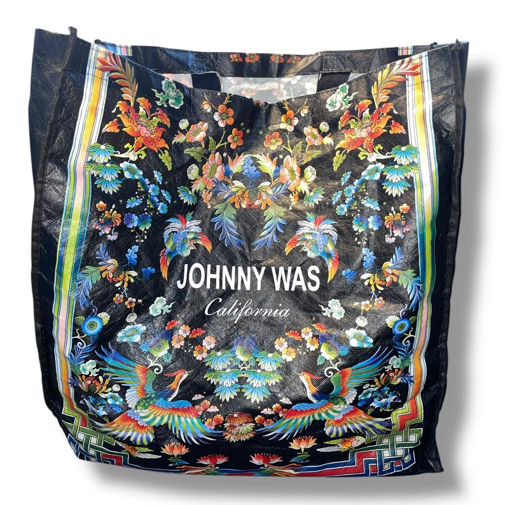 Johnny Was California Floral Large Packable Carry On Travel Tote Bag 18x19" Eco